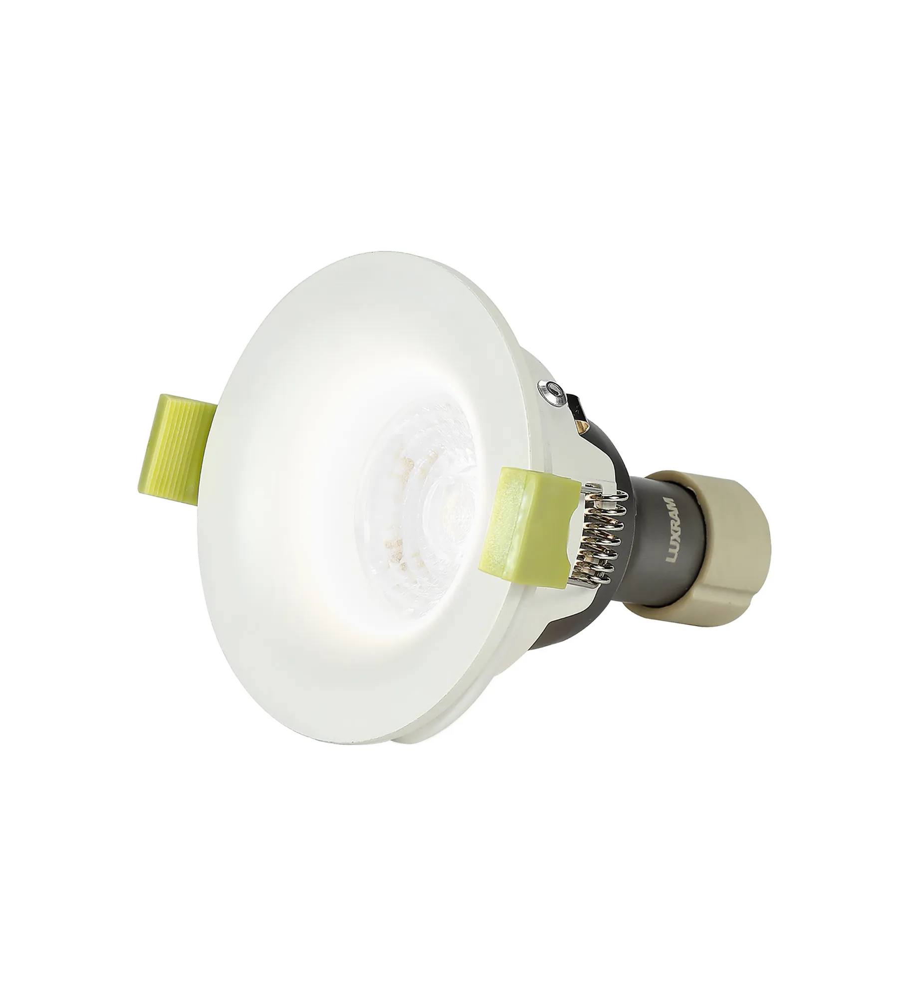 Bruve GU10 Recessed Round Matt White IP65 Downlighter, Cut-Out 68mm DX200400  Dlux Bruve IP65